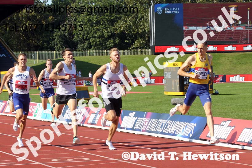 Mens 1500 metres, 2019 Muller British Championships, Alexander Stadium, Birmingham. Photo: David T. Hewitson/Sports for All Pics